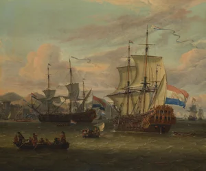 Dutch Street Sailors at a Harbor on the Mediterranean Sea