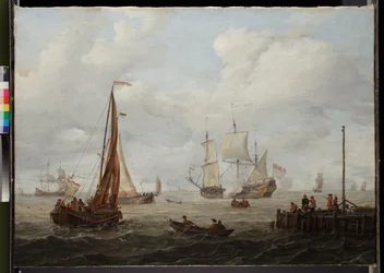 Sea-piece with a Dutch man-of-war