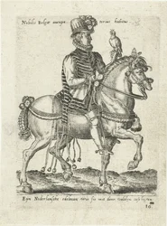 Dutch Nobleman on Falcon Hunt on Horseback