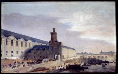 View of Porte Neuve and Galerie du Louvre Around 1640