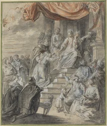 Madonna and Child with Rosary and Saint