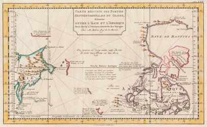 Map of Asia and America