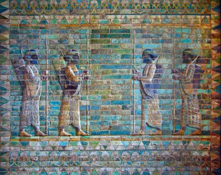 (Detail) from Frieze of Archers, Palace of Darius I, Susa, Iran, c.510 BC