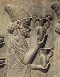 Phoenician Carrying Two Vases as an Offering, Detail of the Relief Frieze on the East Stairway to the Apadana, Achaemenian Period, c.515 BC