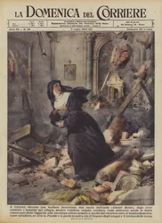In Livorno, During a Barbaric Raid, a Nun from the Giosue Borsi Nursery, After Leading...