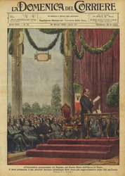 At the five-year Assembly of the Regime, at the Royal Opera House in Rome