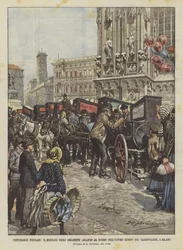 Popular Customs, The Organ Market Next to the Cathedral on the Last Day of Carnival, in Milan