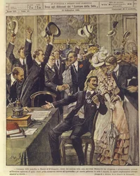 Celebration of Peace Treaty Announcement Between Russia and Japan