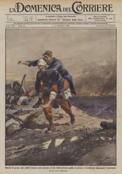 War Episodes, Two French Soldiers, One Blinded and One Wounded in the Leg, Helping Each Other
