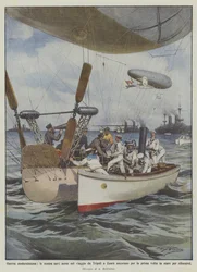 Very Modern War, Our Airships Anchoring for the First Time During the Trip from Tripoli to Zuara