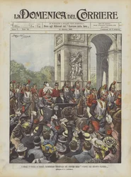 The Italian Royals in Paris, The Triumphal Entry of the Procession into the Avenue des Champs-Elysees