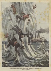 Extraordinary cases, four men projected into the air from the bottom of a river in New York