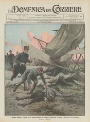 The Dramas of the Air, Military Biplane Crash in the Centocelle Field in Rome, Death of Two Aeronauts