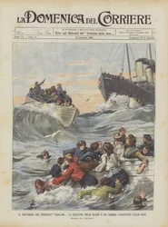 The Wreck of the Steamer Ckallam, The Lifeboats of Women and Children Swallowed by the Waves