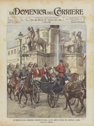The President of the French Republic in Italy, His Arrival in Piazza del Quirinale, Rome