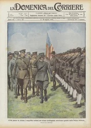 The King Reviews the Magnificent Soldiers of the First American Contingent Arrived on the Italian Front
