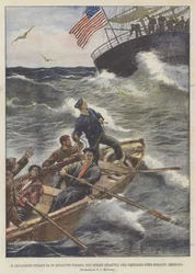 The Rescue by an Italian Brigantine in the Atlantic Ocean, of the Crew of an American Schooner