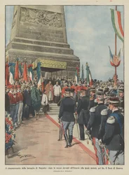 The fiftieth anniversary of the Battle of Magenta, after the mass in front of the Ossuary
