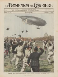 The Italian Military Airship in Piazza d