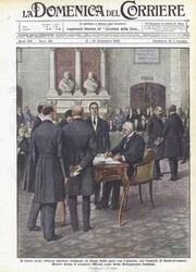 The Fruit of the Italian Military Victory, the Signing of Peace with Austria, at the Castle of Saint-Germain