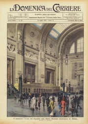 The majestic ticket hall at the New Milan Railway Station