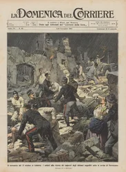 The Earthquake of October 23 in Calabria, Soldiers Searching for the Bodies of the Inhabitants