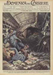 The Paris-Milan Express Train Derailed at Montereau Station, the Locomotive Crashed