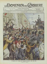 The Triumphal Arrival in Naples of the 11th Bersaglieri Regiment, Returning from Libya