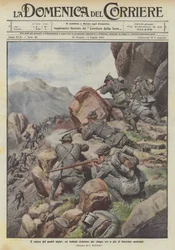 The valor of our alpine troops, six Italians resist for five hours against more than two hundred Austrians
