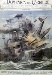 Japanese suicide bombers exploding on enemy ships - in 
