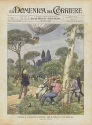 The Adventure of a Military Balloon Forcibly Held in the Garden of a Villa Near Rome