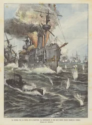 The War Between Russia and Japan, The Destruction of Two Russian Ships Near Chemulpo (Korea)