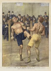 The Boxing Challenge Between a French Champion and an English Champion in Paris