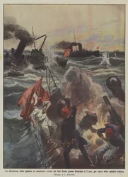 The Destruction of the Turkish Gunboat Squadron in the Red Sea Near Kunfidah on the 7th