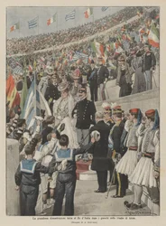 The Grand Demonstration Made to the King of Italy After the Games in the Stadium of Athens