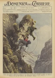 While Two Mountaineers Were Climbing the East Face of Monte Civetta in the Dolomites, the Boulder...