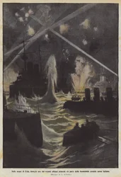 In the Waters of Pola, During One of the Recent Effective Attacks by the Formidable Italian Air Armada