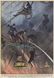 To put out a violent fire in a circus in Vienna, firefighters had to enter