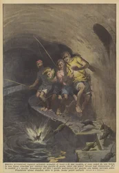 Four Adventurous Milanese Boys, Armed with Fishing Lines and a Candle, Descended from a...