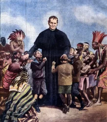 Saint John Bosco. Giovanni Bosco, also known as Don Bosco Italian Priest (1815-1888). Illustration of Achille Beltrame