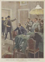 Discovery of a Gambling Den in Florence, The Police Invade the Gaming Room
