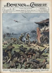 Second Sino-Japanese War (1937-1945): clashes between Japanese and Chinese near Pekin. Illustration by Achille Beltrame from 