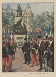 Solemn inauguration of the monument to Leon Gambetta, in Nice, on the afternoon of April 25