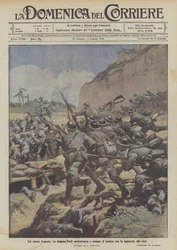 On Monte Lemerle, the Forli brigade counterattacks and pursues the enemy with bayonets at their backs