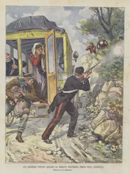 A Postal Coach Attacked by Masked Brigands Near Orani (Sardinia)