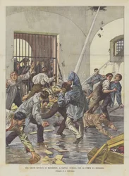 A Serious Revolt of Minors in Naples, Quelled with Fire Pumps