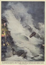 A violent storm hit the Ligurian Riviera of Levante