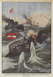 An aggression paid at a high price, three Austrian ships reached and damaged by a battery from Porto Corsini