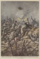 An action under the cover of fog, our forces break into an Austrian trench...