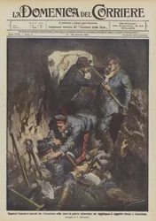 French and German Sappers Meeting in the Excavation of Underground Tunnels